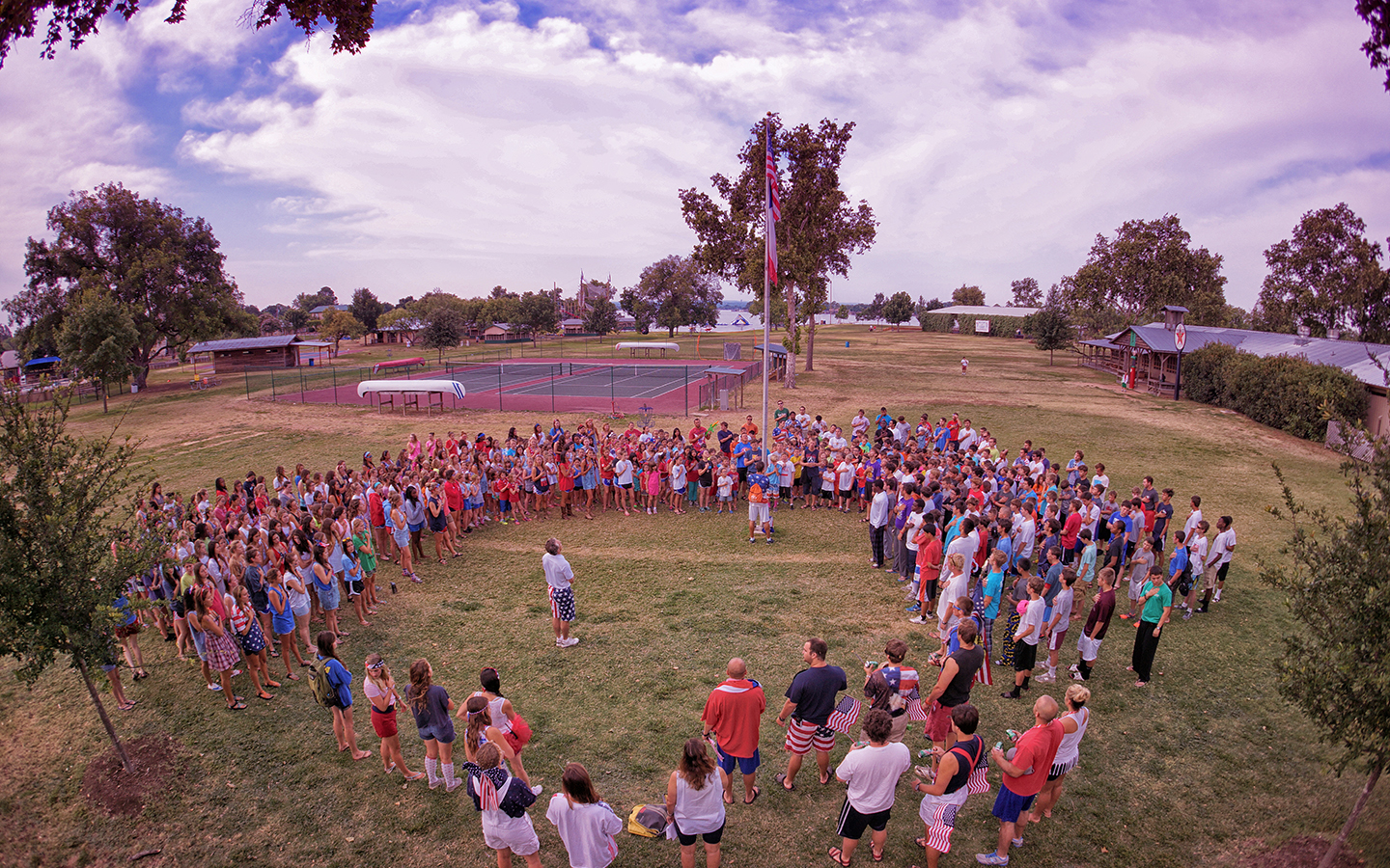 Flag Raising at Camp Champions
